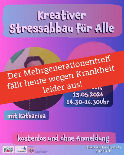 *** fällt aus*** Kreativer Stressabbau für Alle mit Katharina